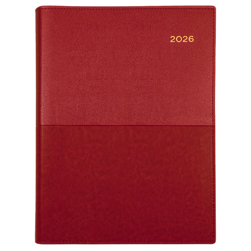 2026 Collins A4 Vanessa Diary Week To View 345.V15 - Red