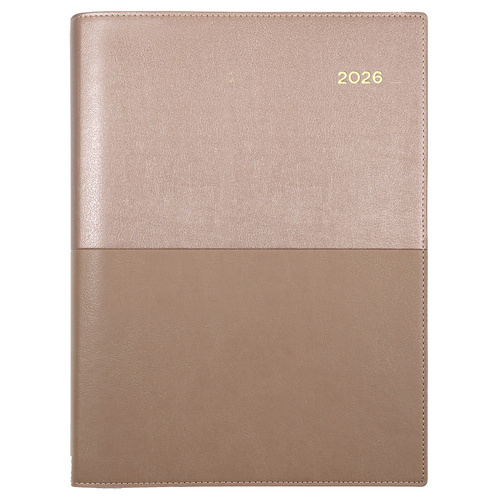 2026 Collins A4 Vanessa Diary Week To View 345.V49 - Rose Gold