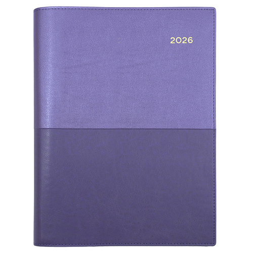 2026 Collins A4 Vanessa Diary Week To View 345.V55 - Purple