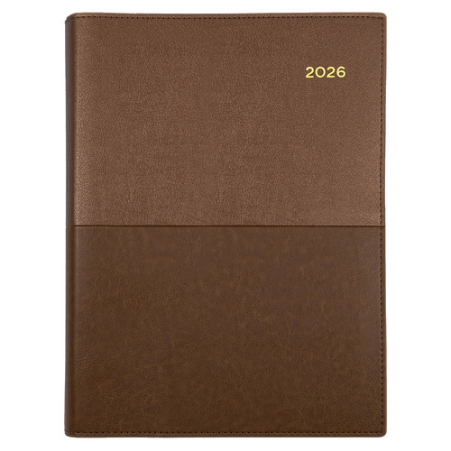 2026 Collins A4 Vanessa Diary Week To View 345.V90 - Tan