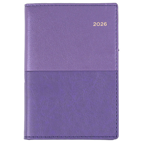 2026 Collins B7R Vanessa Diary Pocket Week To View 355.V55 - Purple