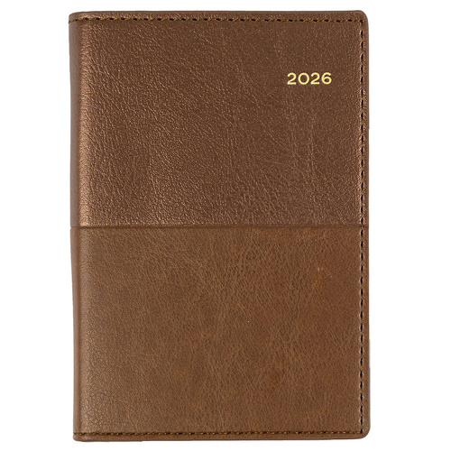 2026 Collins B7R Vanessa Diary Pocket Week To View 355.V90 - Tan