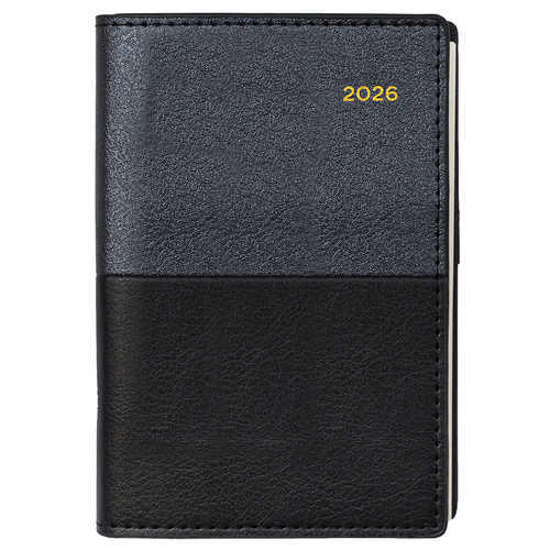 2026 Collins B7R Vanessa Diary Pocket Week To View 355.V99 - Black