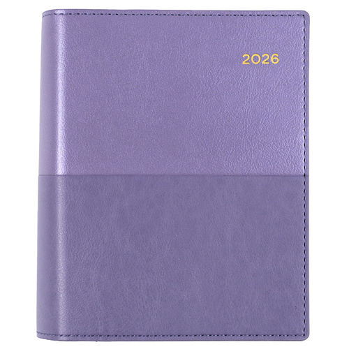 2026 Collins A6 Vanessa Diary Week To View 365.V55 - Purple