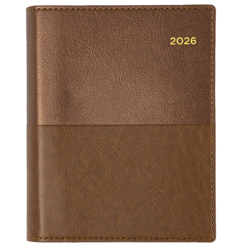 2026 Collins A6 Vanessa Diary Week To View 365.V90 - Tan