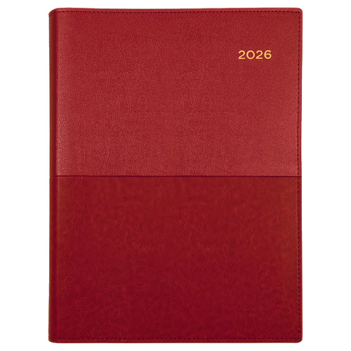 2026 Collins A5 Vanessa Diary Week To View 385.V15 - Red