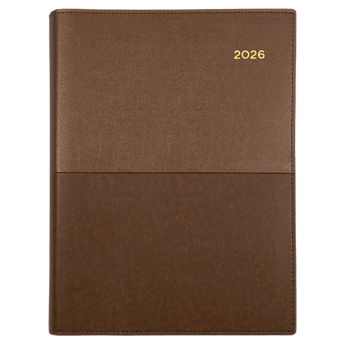 2026 Collins A5 Vanessa Diary Week To View 385.V90 - Tan