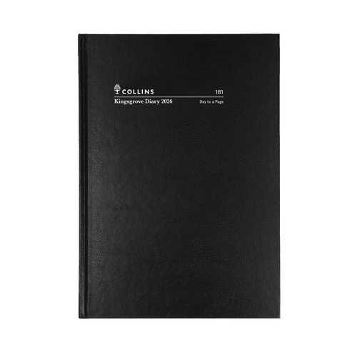 2026 Collins A5 Kingsgrove Diary Day To Page 181.P99 - Black