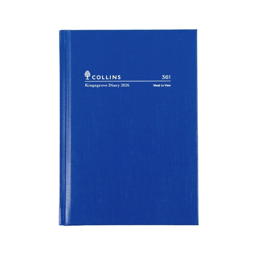 2026 Collins A6 Kingsgrove Diary Week To View 361.P59 - Blue