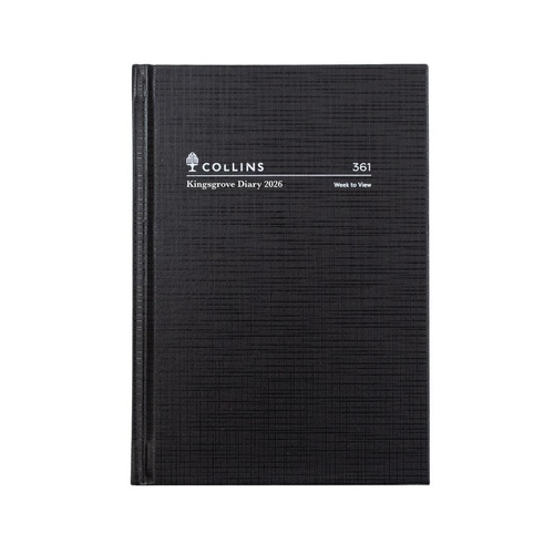 2026 Collins A6 Kingsgrove Diary Week To View 361.P99 - Black
