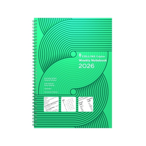 Collins 2026 A4 Colplan With Notes Diary Spiral bound Week To View 62.P52 - Green
