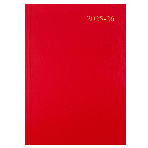 2025/2026 Collins Essential A4 Diary Diaries Day To Page ESS41M.15 - Red
