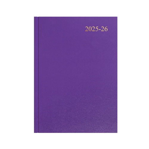2025/2026 Collins Essential A4 Diary Diaries Day To Page ESS41M.55 - Purple