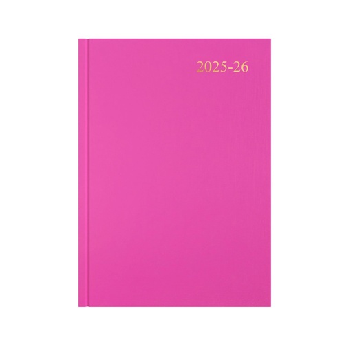 2025/2026 Collins Essential A4 Diary Diaries Day To Page ESS41M.50 - Pink