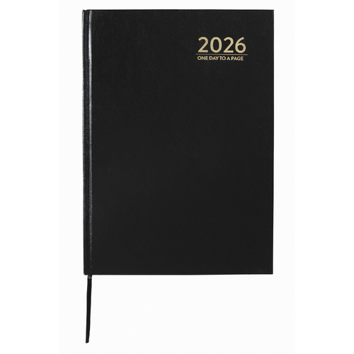 2026 Cumberland A4 Casebound Diary Day To Page 41ECBK26 - Black