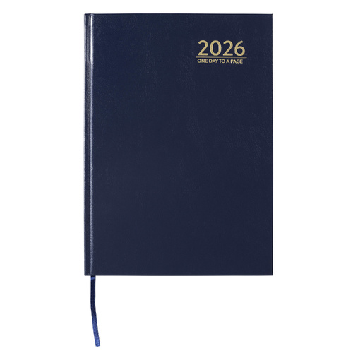 2026 Cumberland A4 Casebound Diary Day To Page 41ECBK26 - Navy Blue 