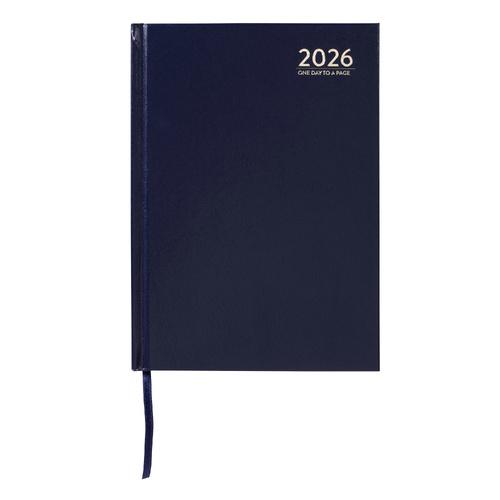 2026 Cumberland A5 Casebound Diary Day To Page 51ECBL26 - Navy Blue