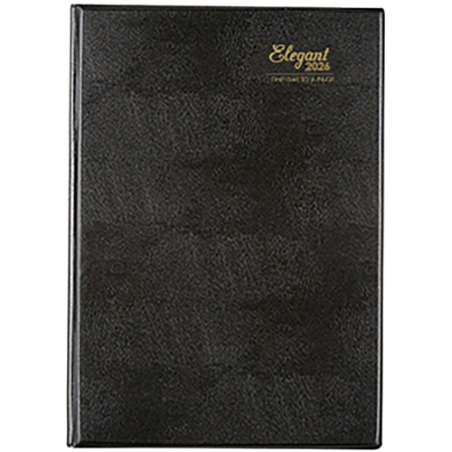 2026 Cumberland A4 Elegant Diary Day To Page 41EPBK26 - Black
