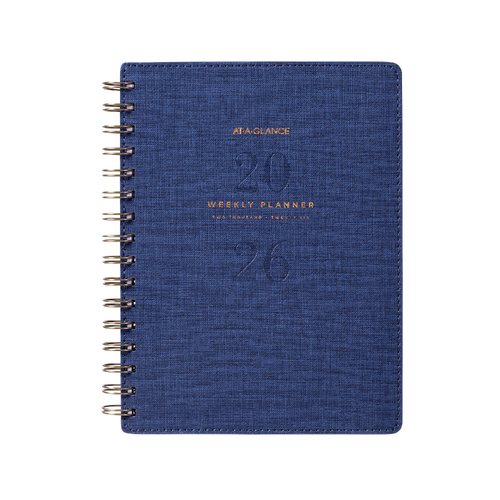 2026 At-A-Glance A5 Signature Diary Week To View AAG300426 - Navy Blue