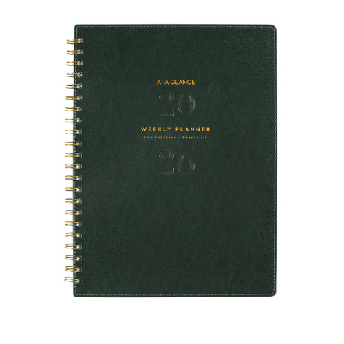 2026 At-A-Glance A4 Signature Diary Week To View AAG300726 - Green