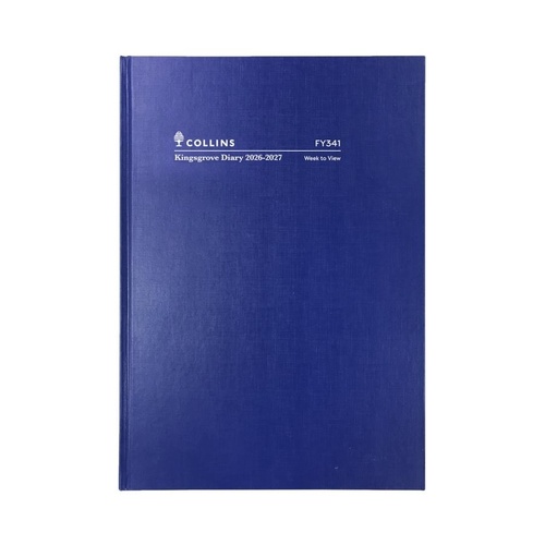 Collins 2026/2027 A4 Financial Year Kingsgrove Diaries Week To View FY341.P59 - Blue