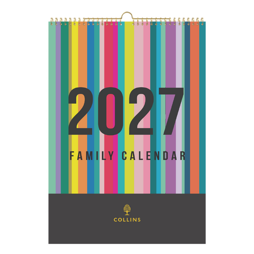 Collins 2027 A3 Wall Calendar Edge Month To View - EDFC135