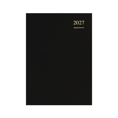 2027 Collins Essential Diary Appointment A4 Day To Page ESSA41A.99 - Black