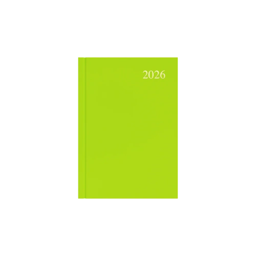 2027 Collins Essential Diary A5 Week To View ESSA53.64 - Lime Green