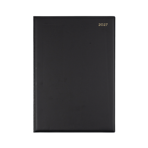 2027 Collins Belmont PVC Diary A4 Week To View 347.V99 - Black