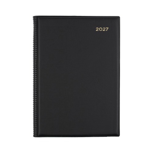 Collins 2027 Belmont A5 Diary Week To View PVC 387.V99 - Black