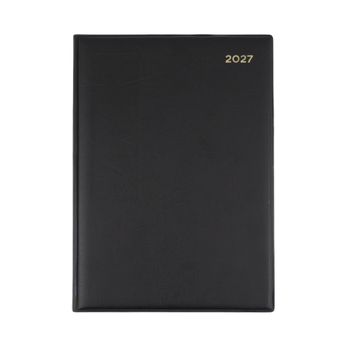 Collins 2027 Belmont 190x260mm Manager Diary Day To Page PVC QBA41.V99 - Black
