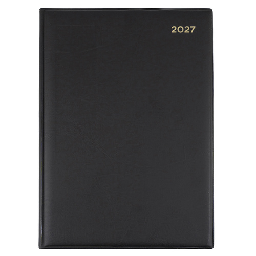 Collins 2027 Belmont 190x260mm Manager Diary Week To View PVC QBA47.V99 - Black