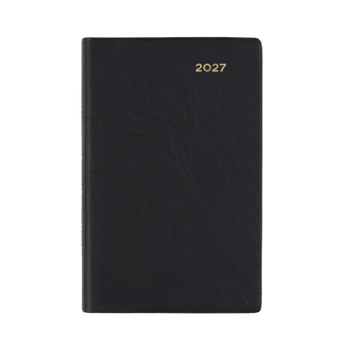 Collins 2027 Belmont B7R Pocket Diary Day To Page PVC 157.V99 - Black