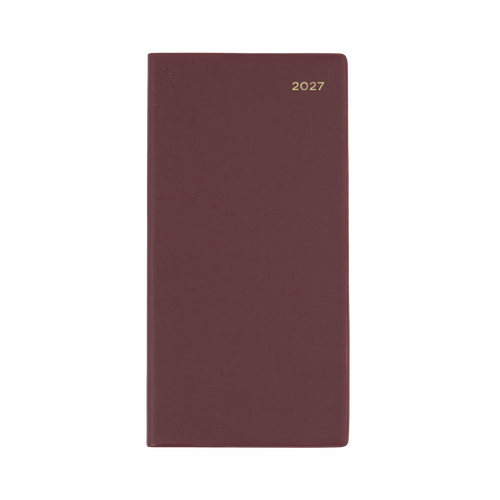 Collins 2027 Belmont B6/7 Portrait Diary Week To View PVC 377P.V78 - Burgundy