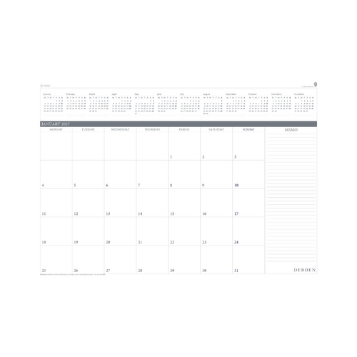 Collins 2027 Debden Desk Top Planner Refill 370x530mm Month To View - 3902.CRF