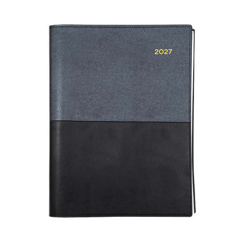 Collins 2027 A5 Vanessa Diary Day To Page 185.V99 - Black