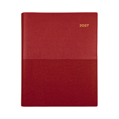 Collins 2027 Quarto Vanessa Diary Week To View 325.V15 - Red