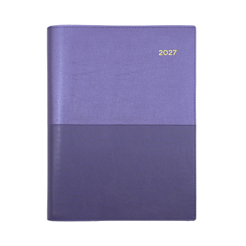 Collins 2027 A4 Vanessa Diary Week To View 345.V55 - Purple