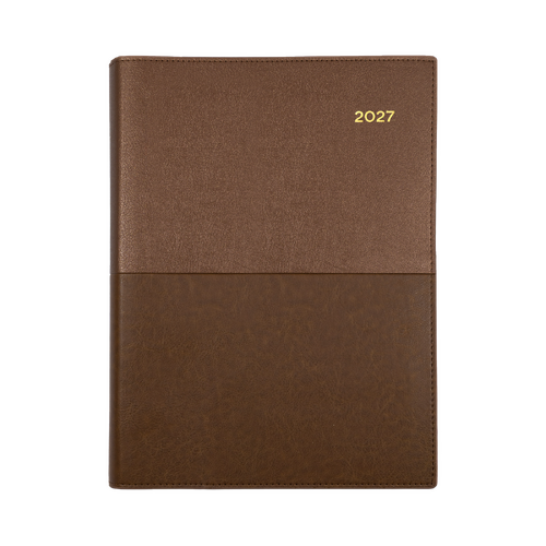 Collins 2027 A4 Vanessa Diary Week To View 345.V90 - Tan