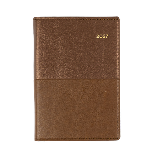 Collins 2027 B7R Vanessa Diary Week To View 355.V90 - Tan