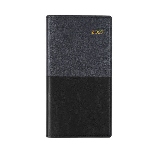 Collins 2027 B6/7 Vanessa Diary Landscape Week To View 375.V99 - Black