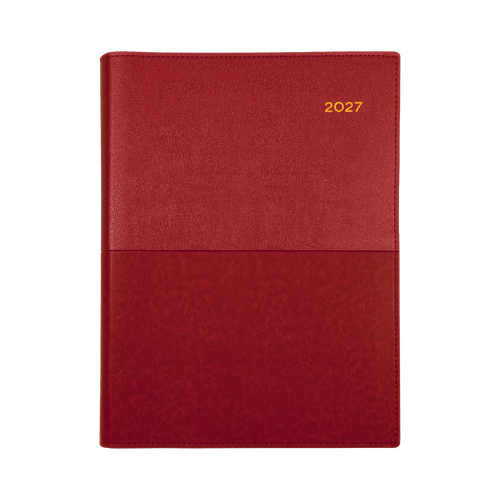 Collins 2027 A5 Vanessa Diary Week To View 385.V15 - Red