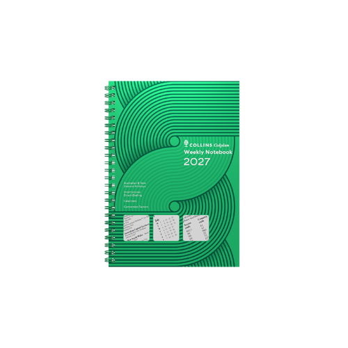 Collins 2027 A5 Colplan Diary With Notes Spiral Week To View 61.P52 - Green