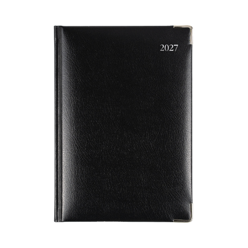 Collins 2027 A5 Debden Management Bonded Leather Day To Page 189.B99 - Black