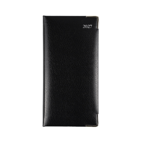 Collins 2027 B6/7 Debden Management Landscape Bonded Leather Week To View 379L.B99 - Black