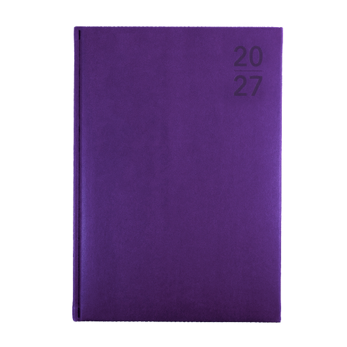 Collins 2027 Debden Silhouette A4 Diary Day To Page S4100.P55 - Purple