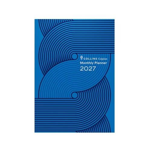Collins 2027 A4 Colplan Monthly Planner Diaries Month To View 51.C57 - Geo Blue