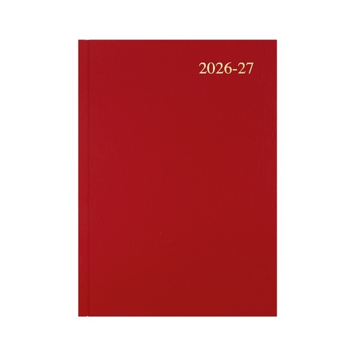 Collins 2026/2027 A4 Financial Year Essential Diaries Day To Page ESS41M.15-2627 - Red
