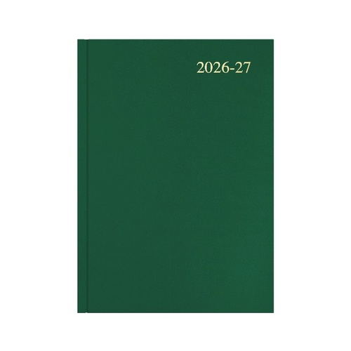 Collins 2026/2027 A4 Financial Year Essential Diaries Day To Page ESS41M.52-2627 - Green