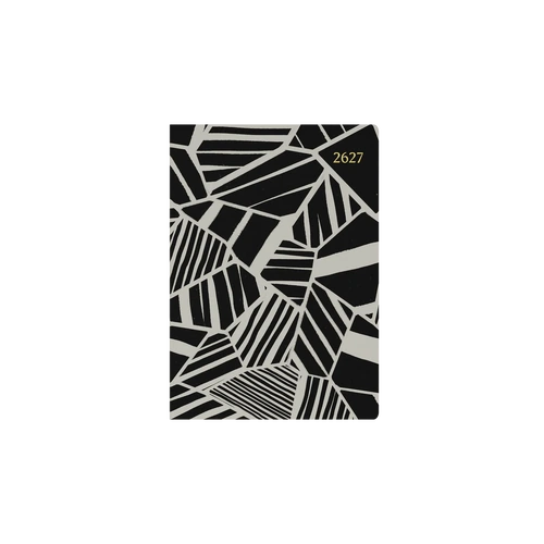 Collins 2026/2027 A5 Financial Year Bold 1 Mono Diaries Week To View Recycled E-BM153M.B1 - Black & White